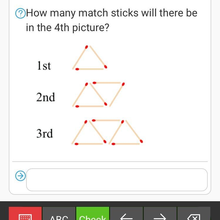 How many match sticks will there be in the 4th picture?-example-1