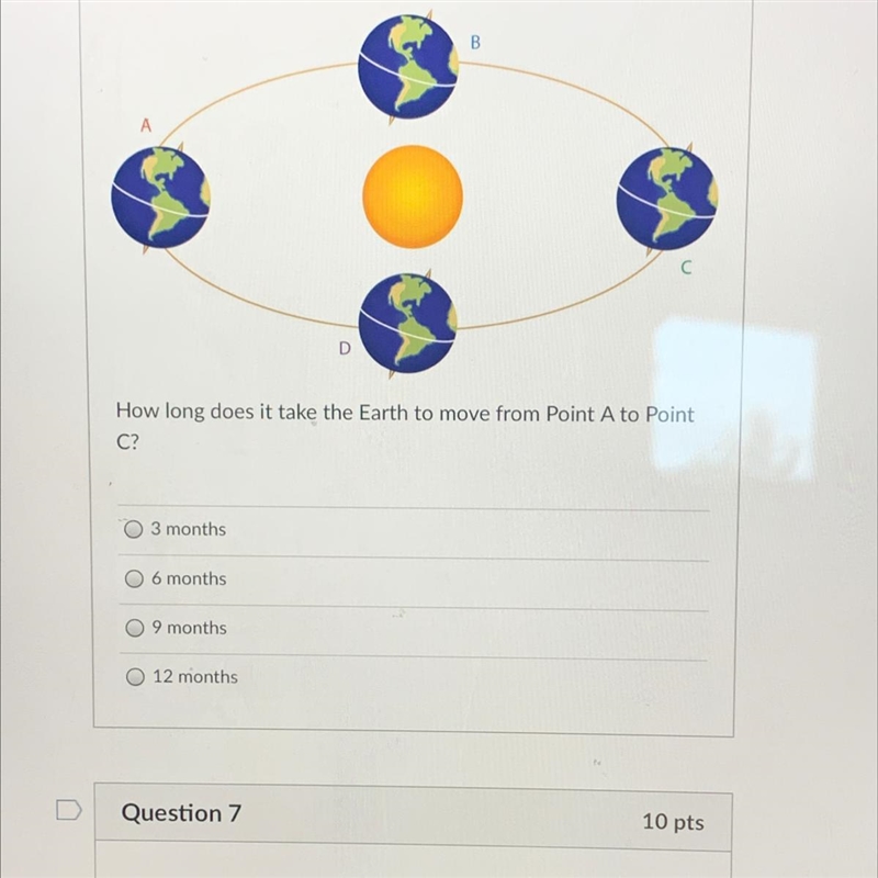 How long does it take the Earth to move from Point A to Point C?-example-1