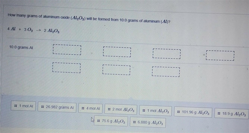 How many grams of aluminum oxide (Al2O3) will be formed from 10.0 grams of aluminum-example-1