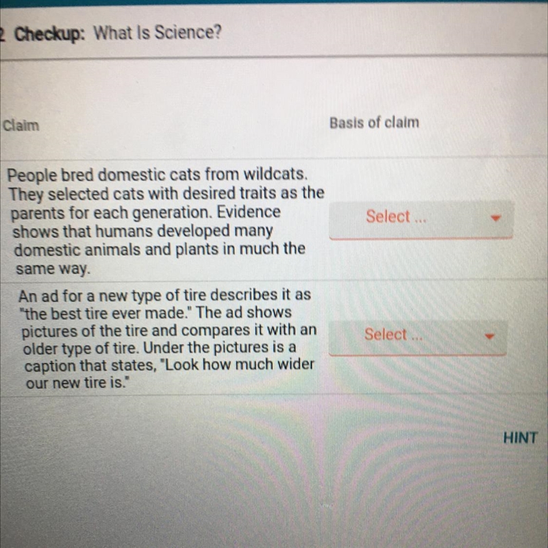 Someone plz help me !! Science Or Bias?-example-1