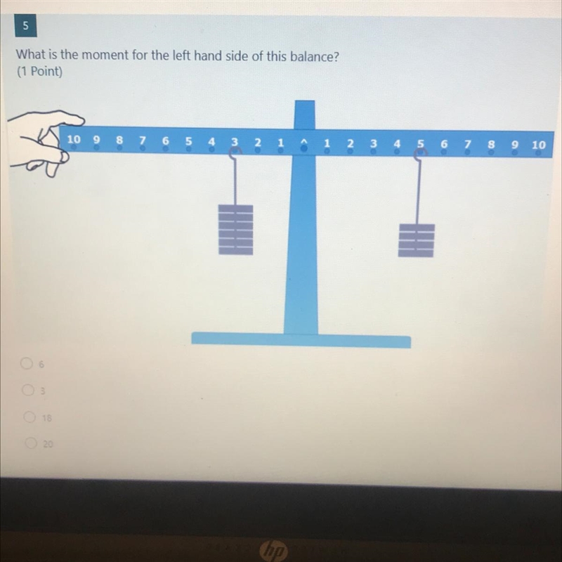 What is the moment for the left hand side of this balance?-example-1