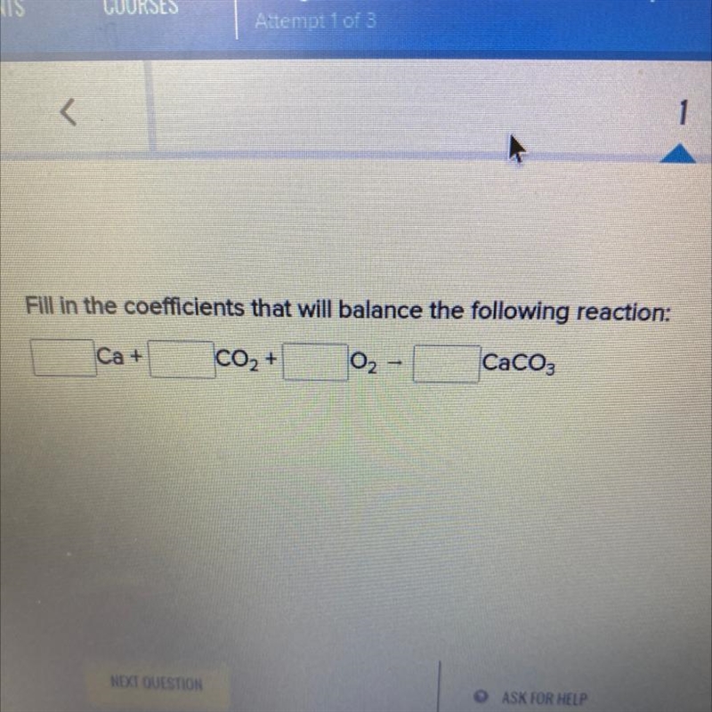 Fill in the coefficients that will balance the following reaction:-example-1