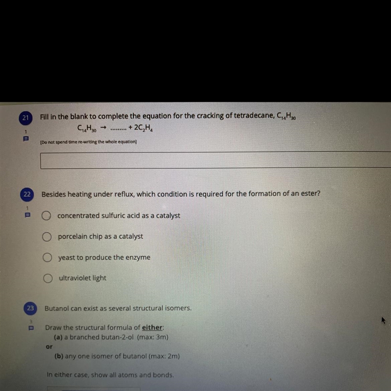 Please help with the attached picture question 21, 22, 23-example-1