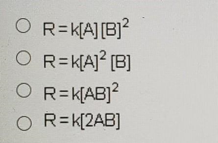 The equation below shows a reaction that is second order in A and first order in B-example-1