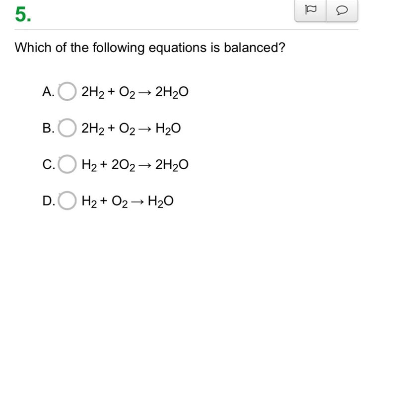 What are the coefficients needed to balance this chemical reaction to show that matter-example-1