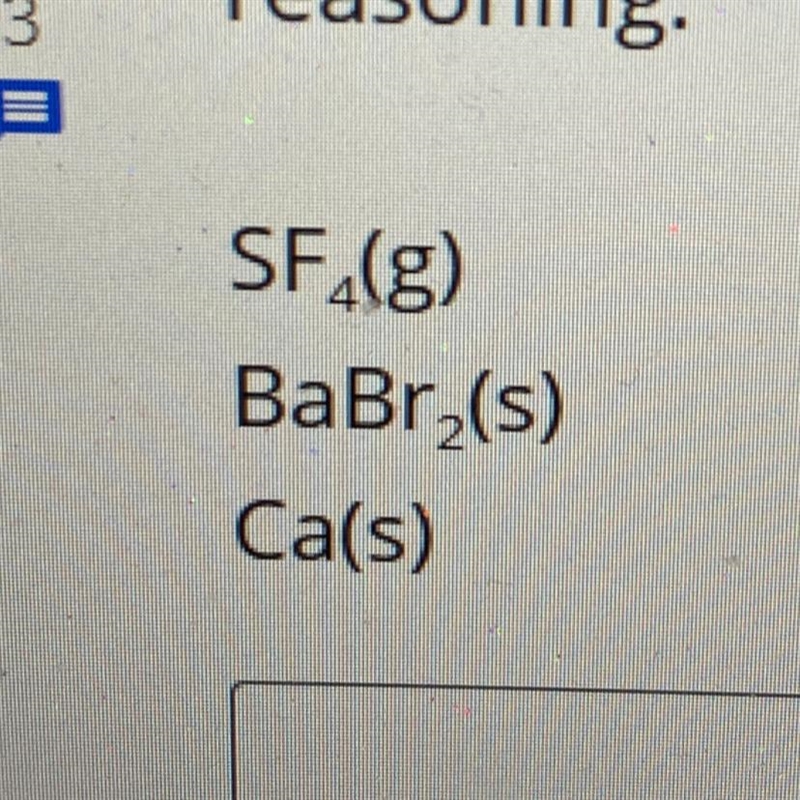 For each of the following substances below, identify the type of bonding between the-example-1