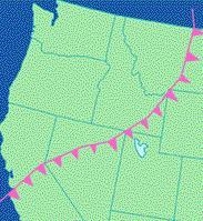 The direction of movement of the cold front shown in the figure at left is _____. northeast-example-1