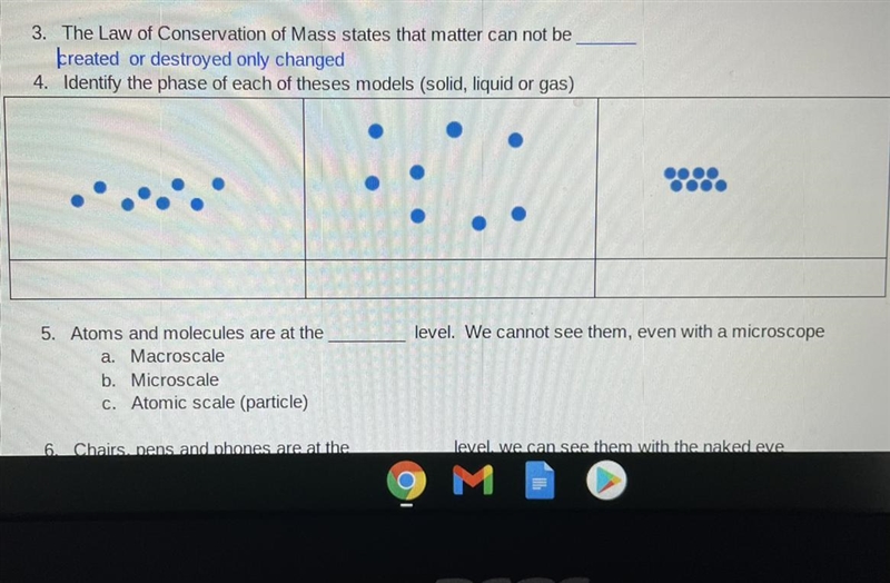 4. Identify the phase of each of theses models (solid, liquid or gas)-example-1