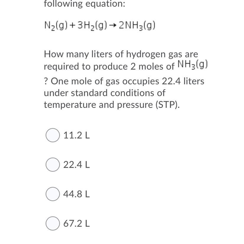 Hydrogen gas and nitrogen gas can react to form ammonia according to the following-example-1