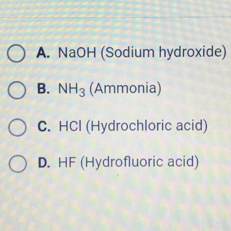 Which of the following is a strong acid?-example-1