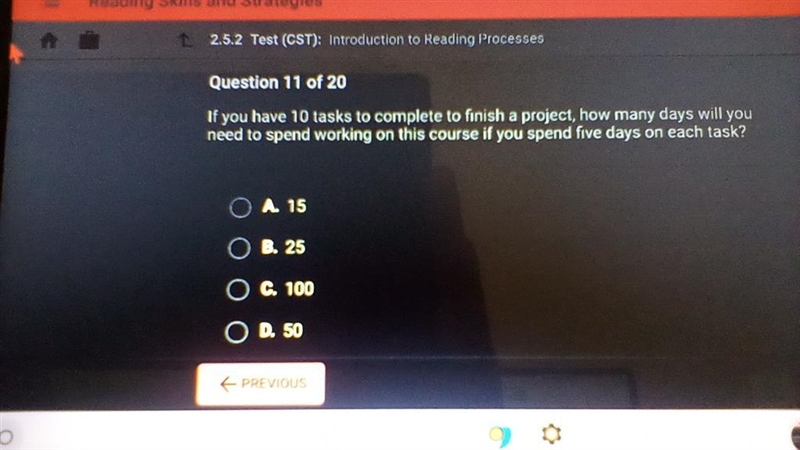 If you have 10 tasks complete to finish a project‚ how many days will you need to-example-1