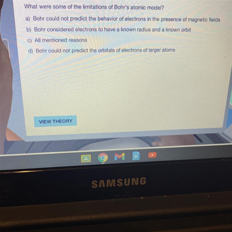 What were some of the limitations of Bohr's atomic model?-example-1