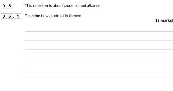 Describe how crude oil is formed.-example-1