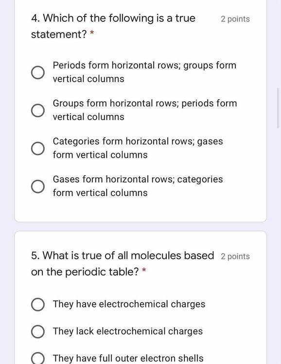 4 ) which of the following is a true statement 5) what is true of all molecules based-example-1