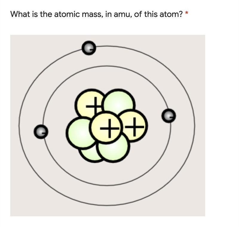 What is the atomic mass, in amu, of this atom?-example-1