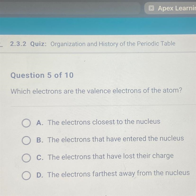 Which electrons are the valence electrons of the atom ?-example-1