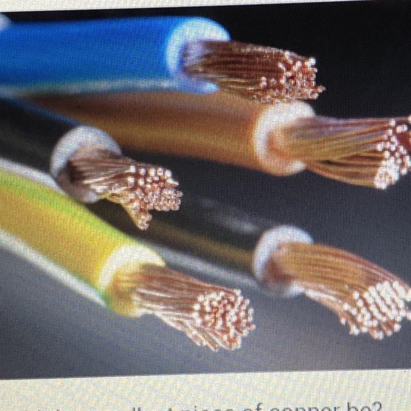 The photo shows wires made of pure copper, an element What would the smallest piece-example-1