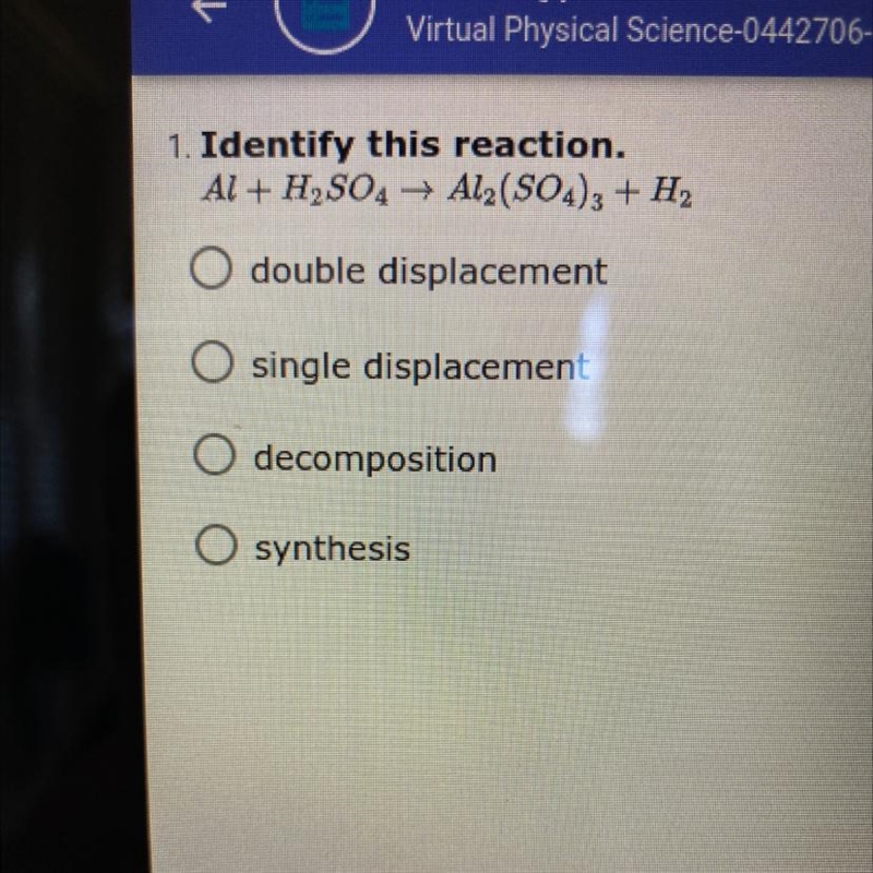 Identify the reaction In photo-example-1