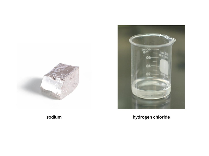 Observe the image of hydrogen chloride. List the properties you see.-example-1