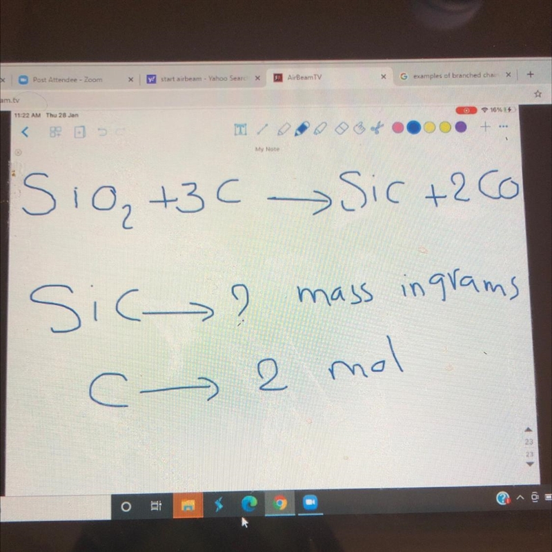 S SIO₂ +3C Sic +20o Sic ? mass in grams С c--example-1