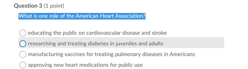 What is one role of the American Heart Association?-example-1