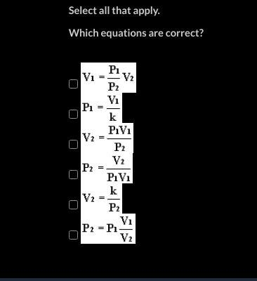 Select all that apply. Which equations are correct? (I need this question answered-example-1