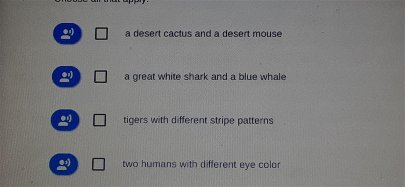 Which example of variation within species (select all correct answers)-example-1