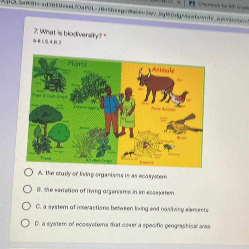 What is biodiversity? Answers for the question is in the picture! NO LINKS OR FILES-example-1