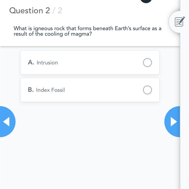 What is igneous rock that forms beneath Earth’s surface as a result of the cooling-example-1