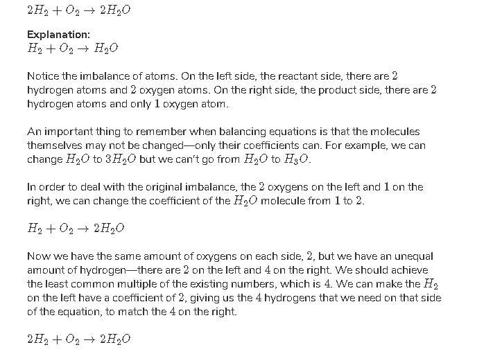 Since oxygen is found in the molecule O2 and hydrogen as the molecule H2, what will-example-1