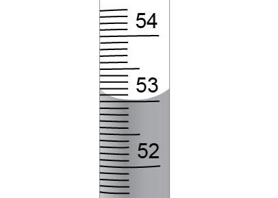 ×!¡! Measurement !¡!× Record the volume of the liquid in the graduated cylinder. The-example-1