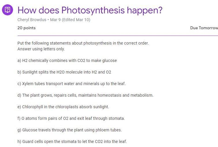 How does Photosynthesis happen?-example-1