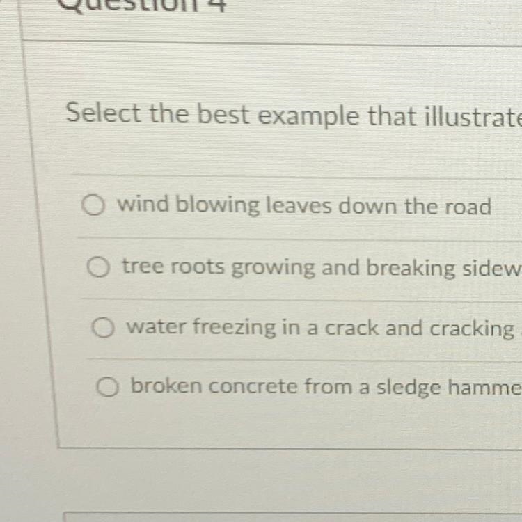 Select the best example that illustrates erosion?!!!-example-1