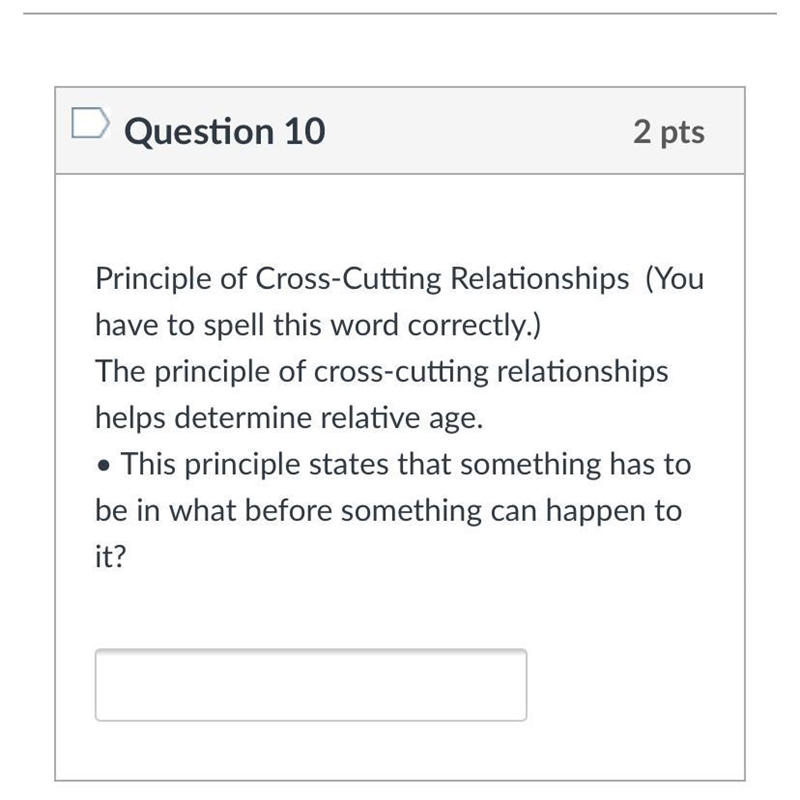 Principle of Cross-Cutting Relationships (You have to spell this word correctly.) The-example-1