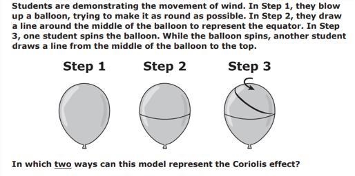 HELPP a Warm air rising causing cooler air to sink to the surface. b Rotation of Earth-example-1