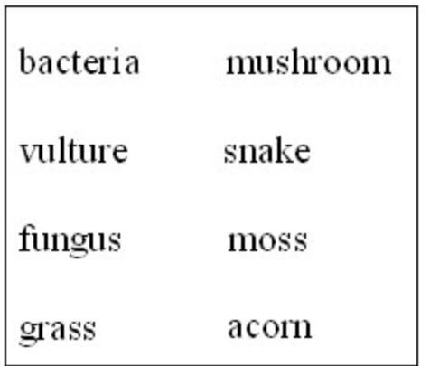 Above is a list of organisms found in a forest ecosystem. Which of the following groups-example-1