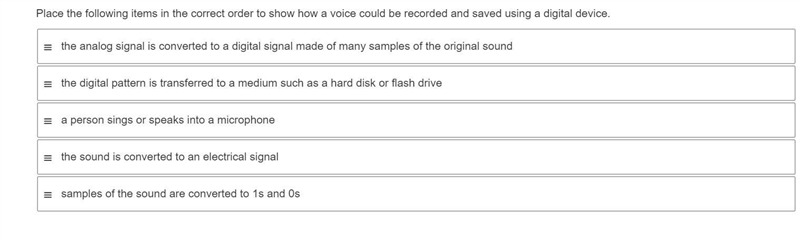 Please help me before june 13th Place the following items in the correct order to-example-1