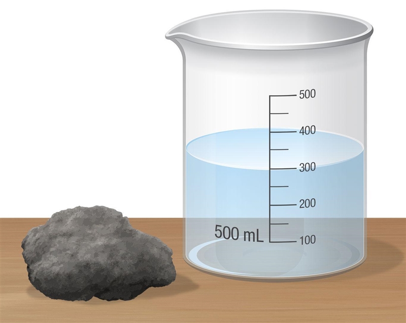 Find the volume of the rock in the images by the amount of water that it displaces-example-2