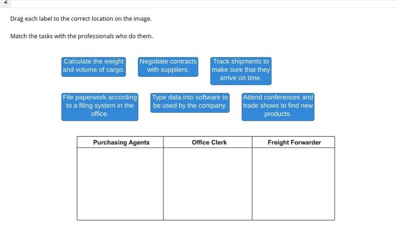 Match the tasks with the professionals who do them.-example-1