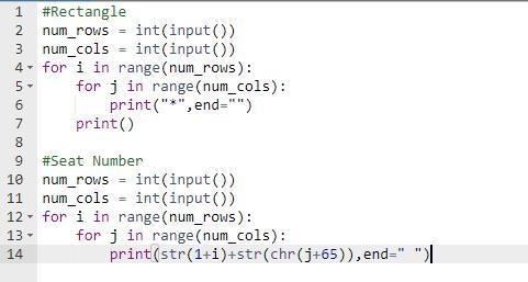 Nested loops: Print rectangle Given the number of rows and the number of columns, write-example-1