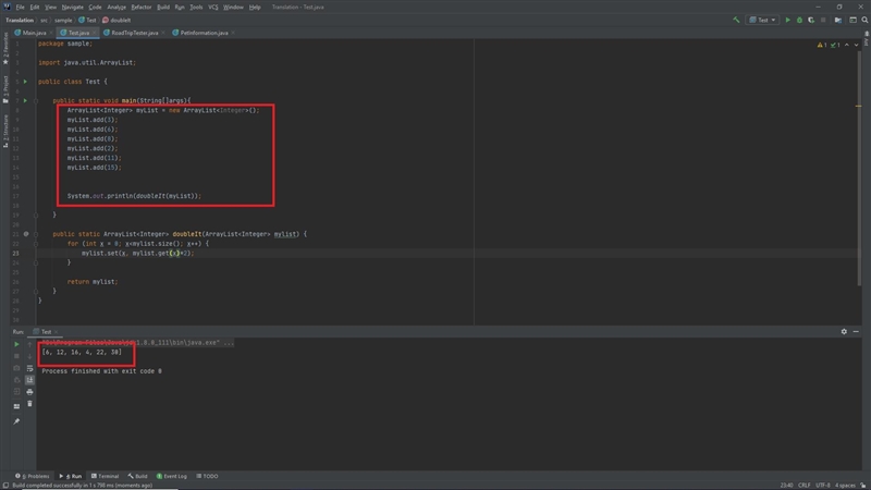 write a function that returns a list, where each member of list contains previous-example-1