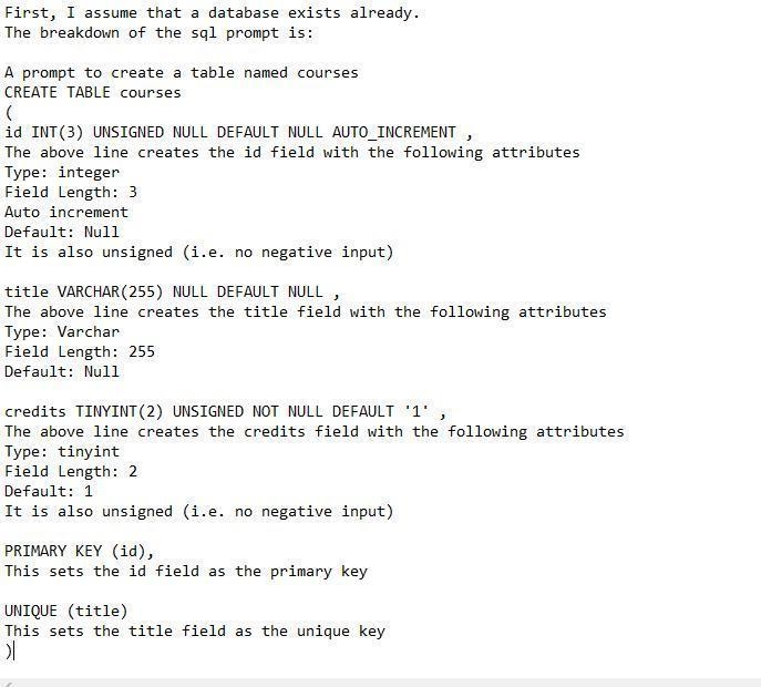 A mysql prompt has been opened for you. Using the college database, complete the following-example-3