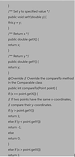 Define a class named Point with two data fields x and y to represent a point's x- and-example-2