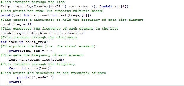 Write a program that prompts the user to enter a series of numbers between 0 and 10 asintegers-example-2