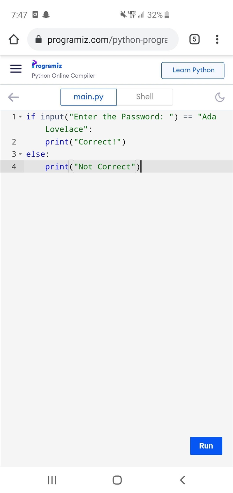 IN A RUSH 3.2 code practice: Question 3-example-1