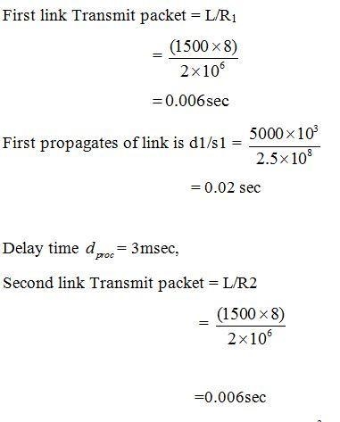 Consider a packet of length L which begins at end system A and travels over three-example-1