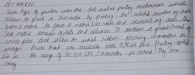 Write the working of dot matrix printer? no links ​-example-1