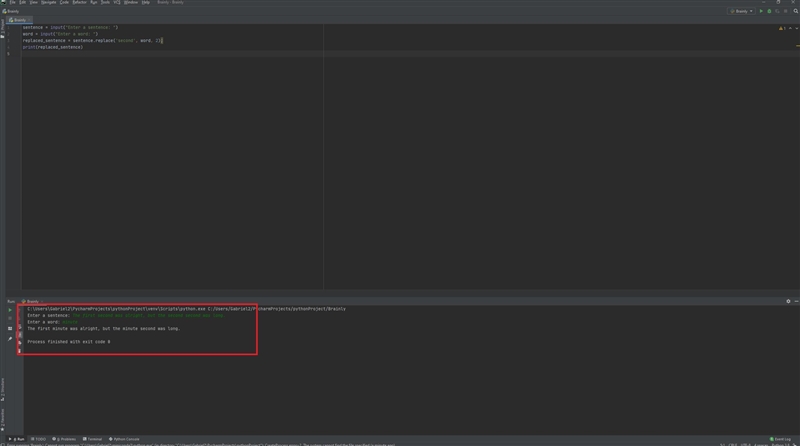 Write the code to replace only the first two occurrences of the word second by a new-example-1