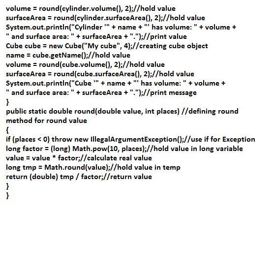 Given the Solid class, extend it with: Pyramid Cylinder RectangularPrism Sphere Make-example-4