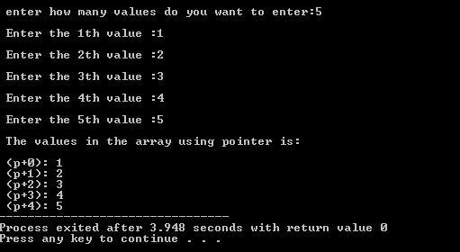 Write a program that defines an array of integers and a pointer to an integer. Make-example-1